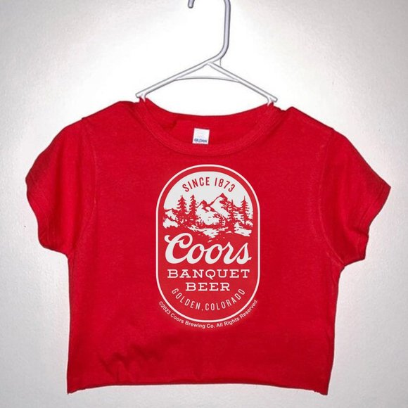 Tops Coors Banquet Crop Top Red Poshmark